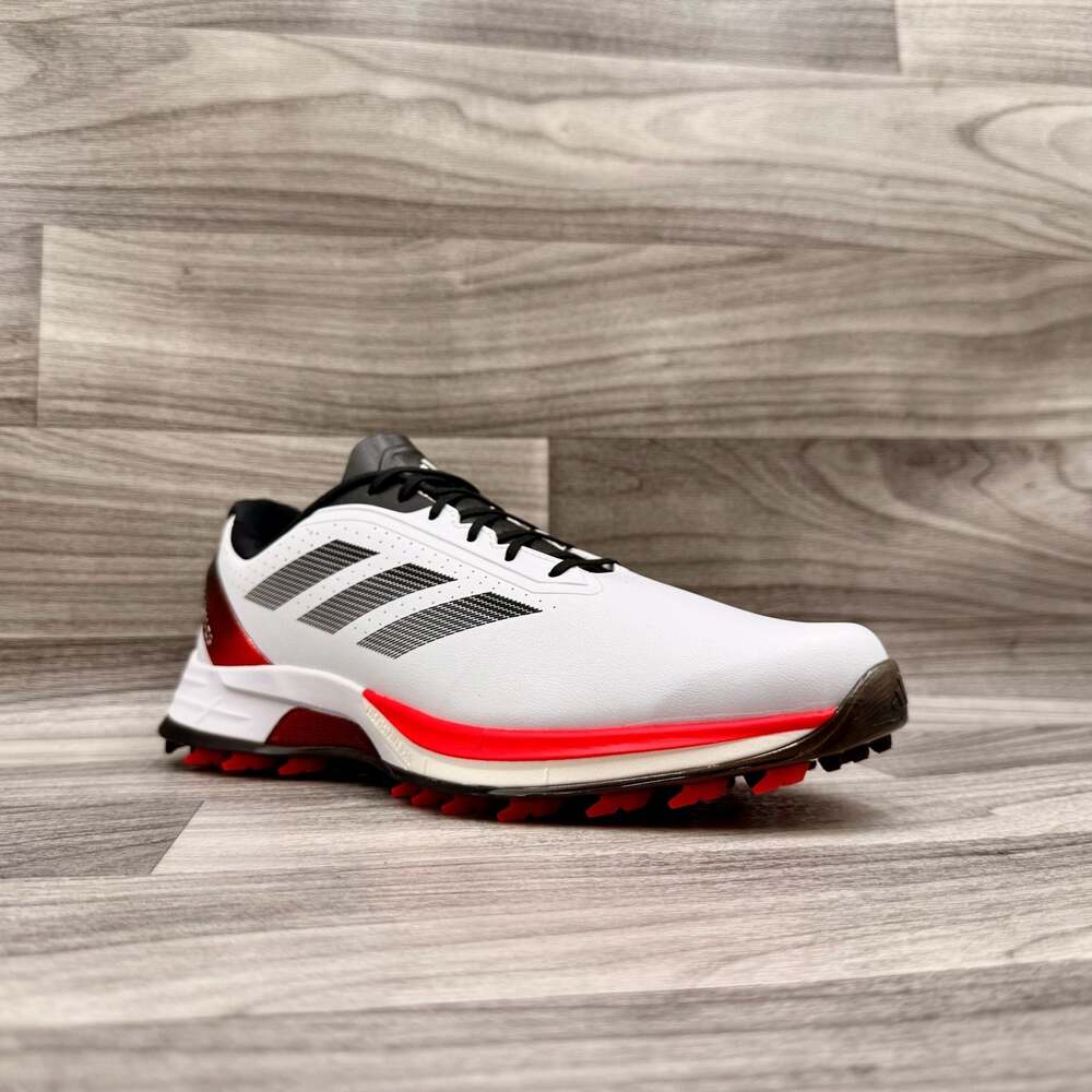 Adidas Adizero ZG Spikeless Golf Shoes White/Red/Black Men’s 9.5
